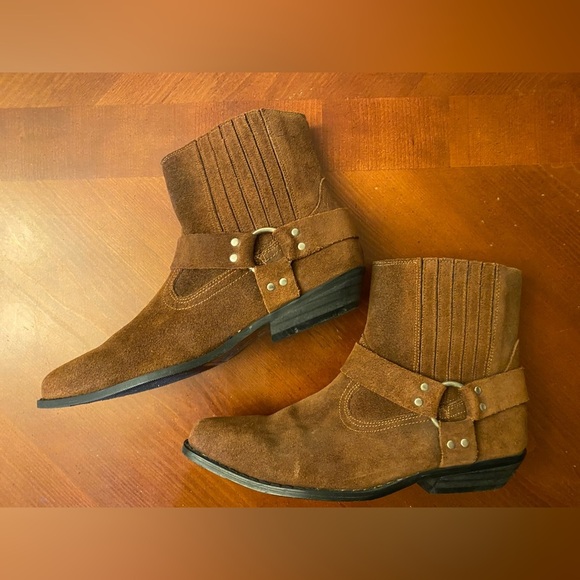 Coyote Women’s Brown Suede Cowboy Booties 7.5 - Picture 2 of 8